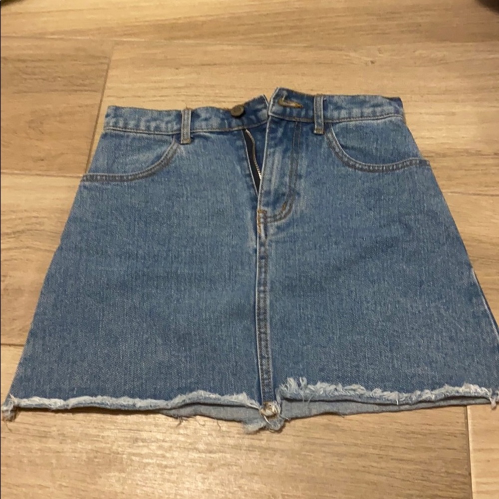 Light Denim Mini Skirt